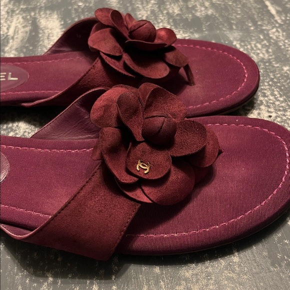 Chanel Camellia Sandals